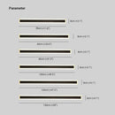 Set of 2 Modern IP65 Slim Black LED Outdoor Strip Wall Light