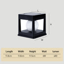 IP65 Waterproof Square Solar Garden Post Lights