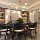 Modern Nordic Glass Ball Semi Flush Chandelier