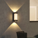 Set of 2 Modern Black LED Up & Down Outdoor Wall Lights
