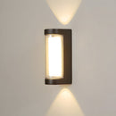 LED Up and Down Black Outdoor Wall Lights, Cool White Light