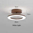 Contemporary LED Hallway Ceiling Light, 3 Light Colors Changeable, round, 20cm, brown