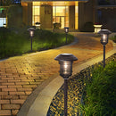 Traditional Black Solar Power Floor Lights Outdoor