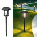 Traditional Black Solar Power Floor Lights Outdoor