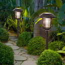 Traditional Black Solar Power Floor Lights Outdoor