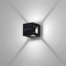 Square Black Garden Solar Outdoor Wall Lights