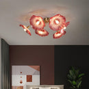 Vintage Lotus Leaf Glass Ceiling Light