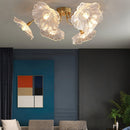 Vintage Lotus Leaf Glass Ceiling Light