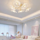 Vintage Lotus Leaf Glass Ceiling Light