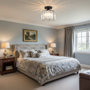 Luxury Crystal Semi-flush Mount Ceiling Light