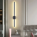 Industrial Minimalist Long LED Iron Wall Lights For Living Room