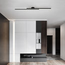 Modern Aluminium Long Strip Semi Flush Mount LED Ceiling Light For Living Room