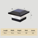 Modern Black Solar Power Lantern Outdoor Post Light