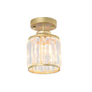 Modern Crystal Semi Flush Mount Hallway Ceiling Light