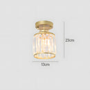 Modern Crystal Semi Flush Mount Hallway Ceiling Light