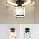 Modern Crystal Semi Flush Mount Hallway Ceiling Light
