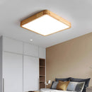 Ultra-thin Wood LED Flush Mount Ceiling Lamp