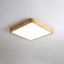 Ultra-thin Wood LED Flush Mount Ceiling Lamp