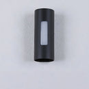 Modern Round IP65 Black LED Outdoor Wall Light in Black, Warm Light
