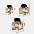 Modern Simplicity Clear Striped Glass Shade Ceiling Light
