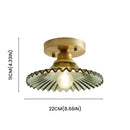 Nordic Glass Semi-Flush Mount Ceiling Light