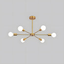 Nordic Iron Multi-Head Living Room Ceiling Lights