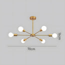 Nordic Iron Multi-Head Living Room Ceiling Lights