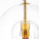 Glass globe pendant light over the island pendant lights
