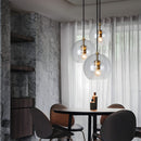Modern Glass Globe LED Pendant Lights Kitchen Island