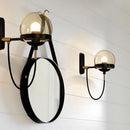 Nordic Retro Style Glass Ball Wall Lamp