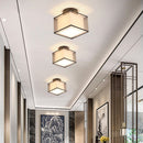 Retro Fabric Living Room Flush Mount Ceiling Lights