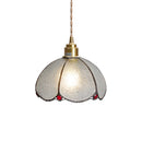 Vintage Stained Glass Dome Tiffany Pendant Light