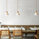 Retro Pleated Ceramic Brass Cocoon Pendant Lamp