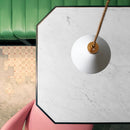 Retro Pleated Ceramic Brass Cocoon Pendant Lamp