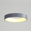 White LED Ribbed Hoop Pendant Ceiling Lights