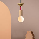 Design Colored Wood Blocks Pendant Light