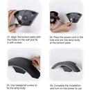 Modern Black Outdoor Wall Lights for Garden