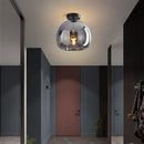 Set of 2 Modern Copper Glass Hallway Ceiling Light