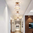 Luxury Glass Flush Mount Ceiling Light Fixture for Hallway Bedroom