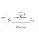 Minimalism White LED Semi-Flush Ceiling Light For Bedroom