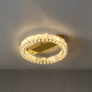 Modern Luxury K9 Crystal Ceiling Lights LED Gold Flush Mount Light Fixtures