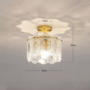 Luxurious Gold Glass Hallway Ceiling Light