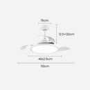 White Simple Design Flush Ceiling Fan With LED Lights