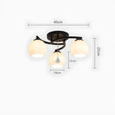 Contemporary Globe Glass Semi-Flush Mount Ceiling Light