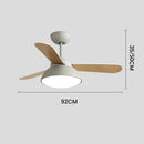 Nordic Modern Simple Flush Ceiling Fan With LED Lighting