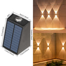 Waterproof Outdoor Solar Wall Lights Up & Down Fence Lighting for Courtyard Garage Front Porch