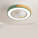 Modern Round Wood Ceiling Fans With LED Lights