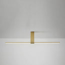 Modern Minimalist Aluminium LED Linear Semi Flush Mount Ceiling Light for Living Room Bedroom Hallway