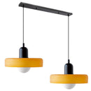 2 Heads Modern Bauhaus Stained Glass Pendant Lamp