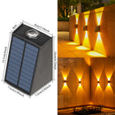 Waterproof Outdoor Solar Wall Lights Up & Down Fence Lighting for Courtyard Garage Front Porch